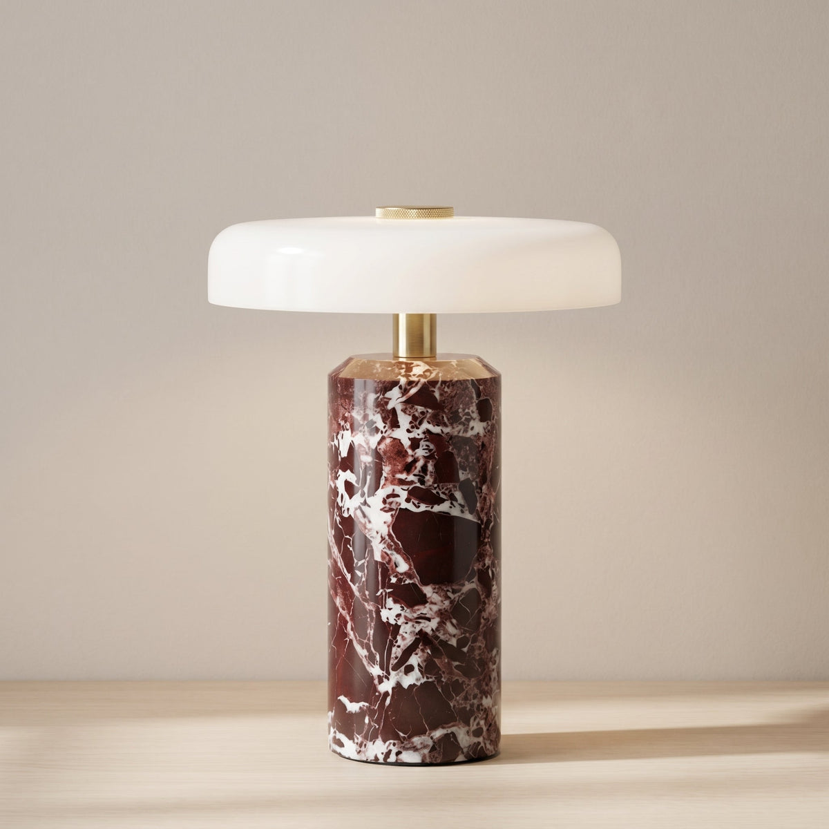 Lámpara de Mesa de Cristal y Mármol Inalámbrica
